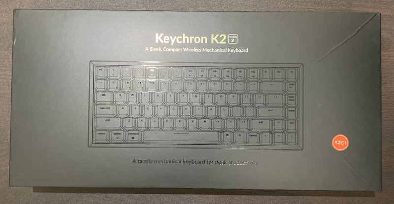 Keychron K2 JIS日本語配列のパッケージ表側