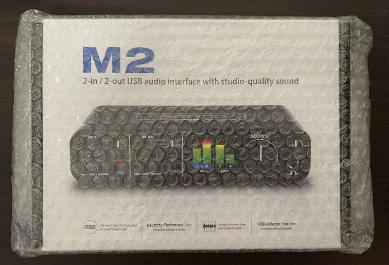 USB DAC「MOTU M2」のパッケージ緩衝材で梱包