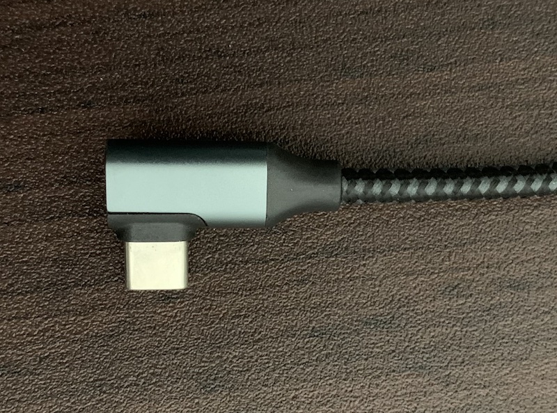 NimasoのL字型60W PD対応USB Type-CケーブルのL字型端子裏側