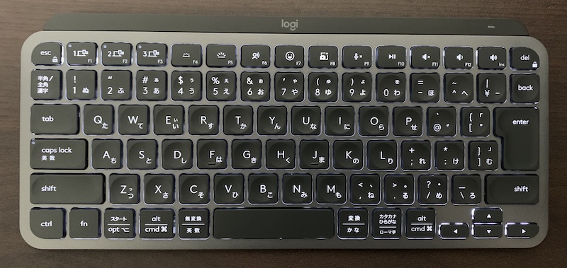 Logicool MX Keys Miniのバックライト点灯