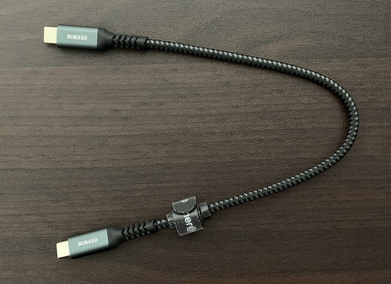 NIMASOの長さ30cm USB Type-Cケーブルの全体