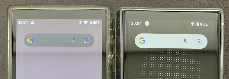 【ウォークマン】WiFiをON、BluetoothをONでのバッテリー消費量の比較（左：A105　右：A306）