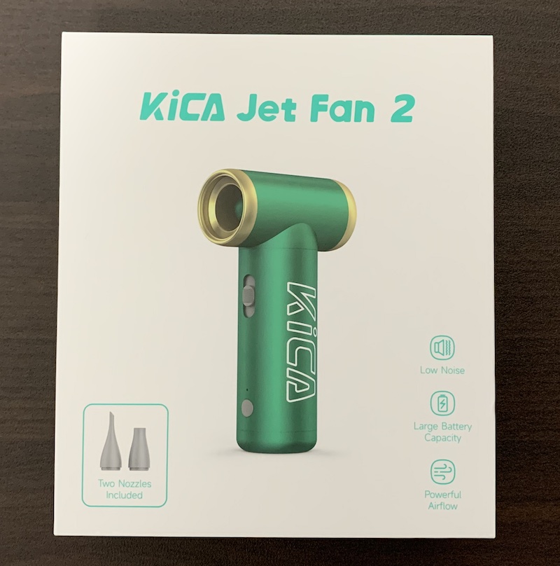 小型で強力な電動エアダスター FeiyuTechの「KiCA Jet Fan 2」のパッケージ
