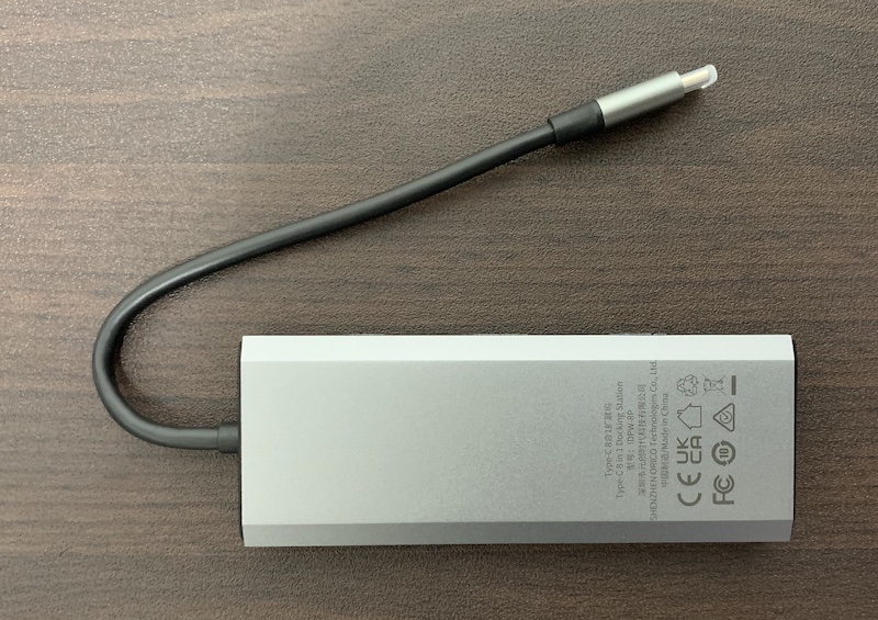 iDsonix「8in1 USB-Cハブ」の外観