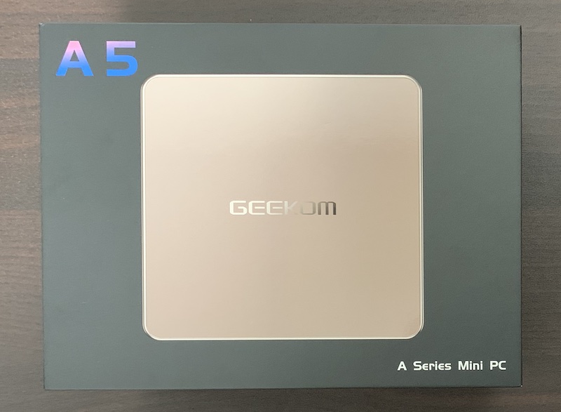 GEEKOMのミニPC「A5」のパッケージ