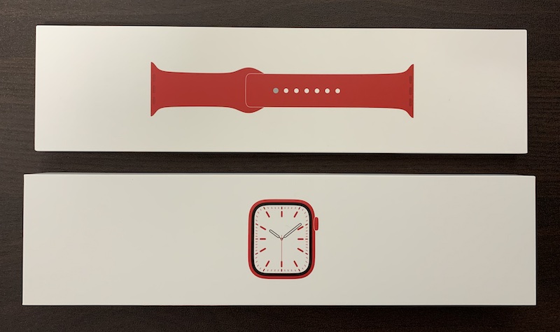 「Apple Watch Series7 45mm (PRODUCT)RED」のパッケージ