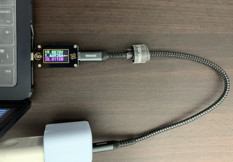 UGREENのUSB充電器「Nexode Mini 30W」の電力を計測