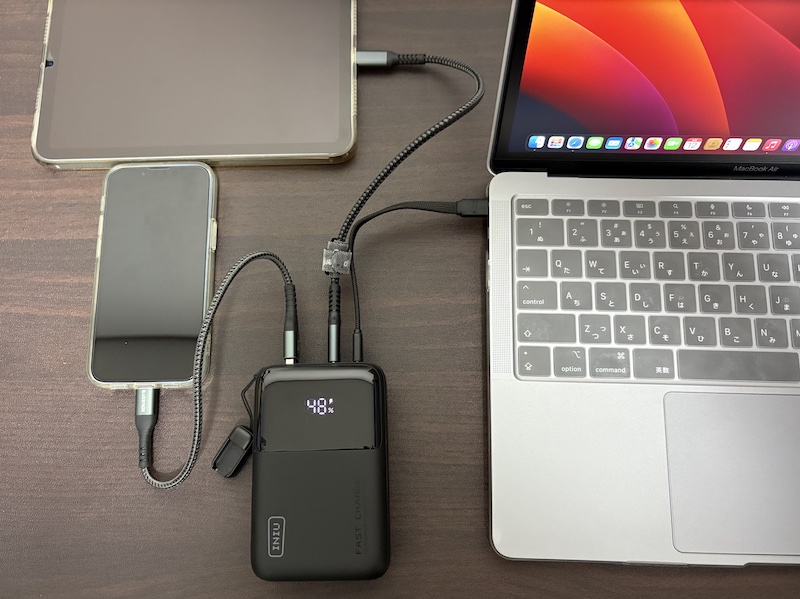 INIUのモバイルバッテリー「P63-E1」の外観と使用感