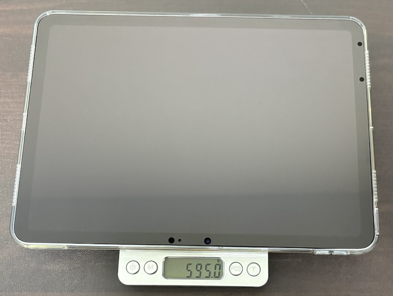ESRのiPad Air 11インチ(M3, M2) 用クリアケースの重量
