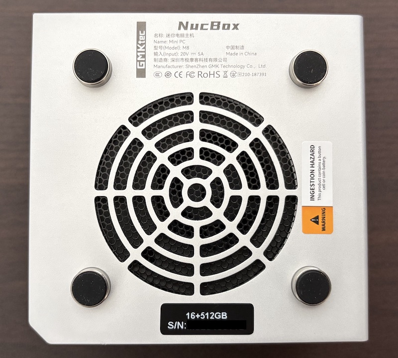 GMKtecのミニPC「M8」の外観