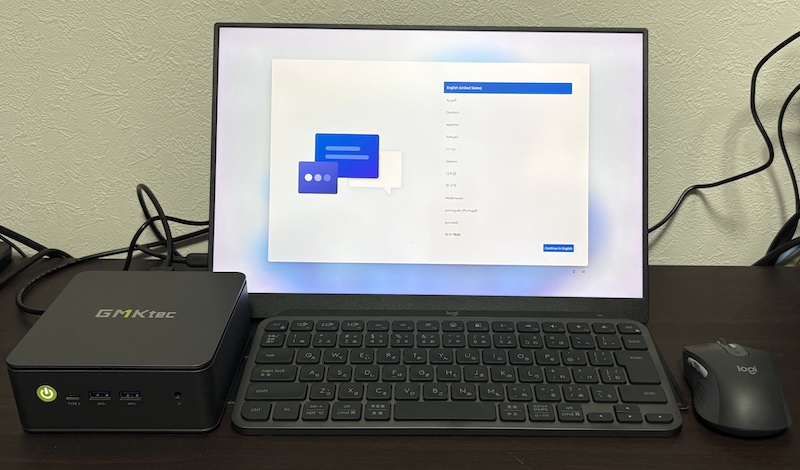 GMKtecのミニPC「G11」をセットアップ