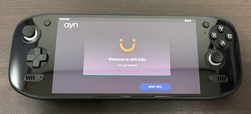 Android搭載の携帯ゲーム機 AYN「Odin2 Portal」の初期画面