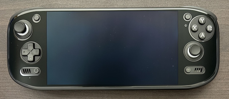 AYN「Odin2 Portal」用 ミヤビックスの超低反射/高透過画面フィルムを貼る前と貼った後の比較