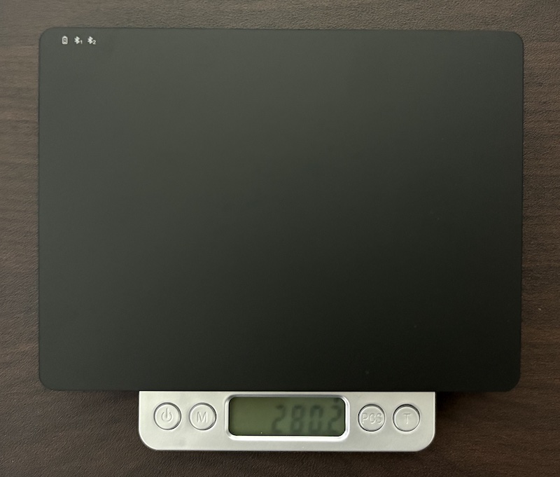 Amazonベーシックの「マルチタッチトラックパッド」の重量